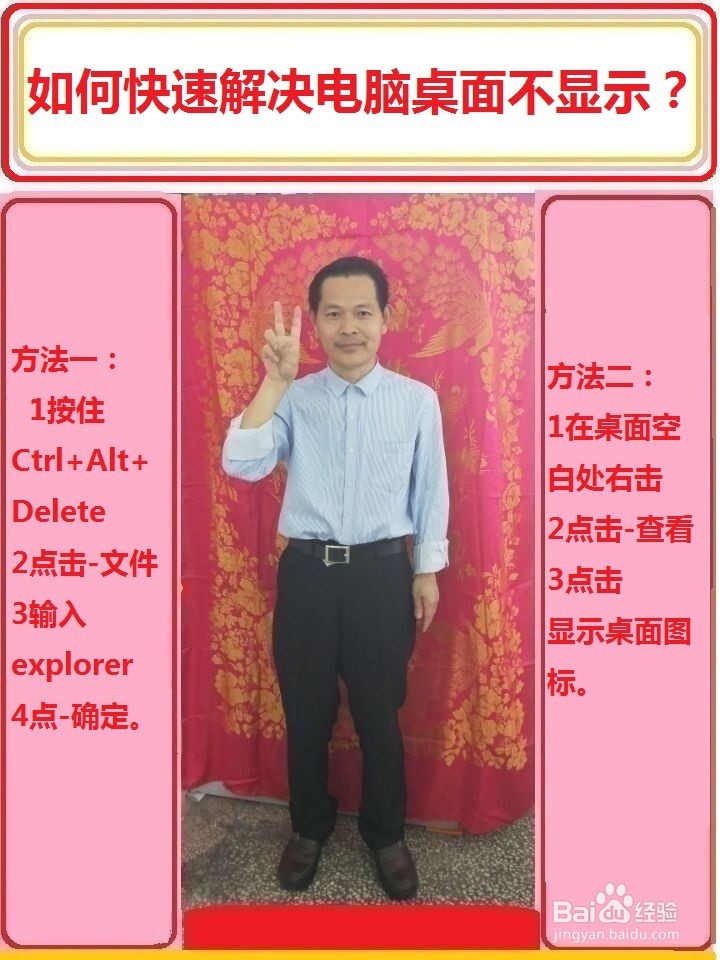 如何快速解决电脑桌面不显示