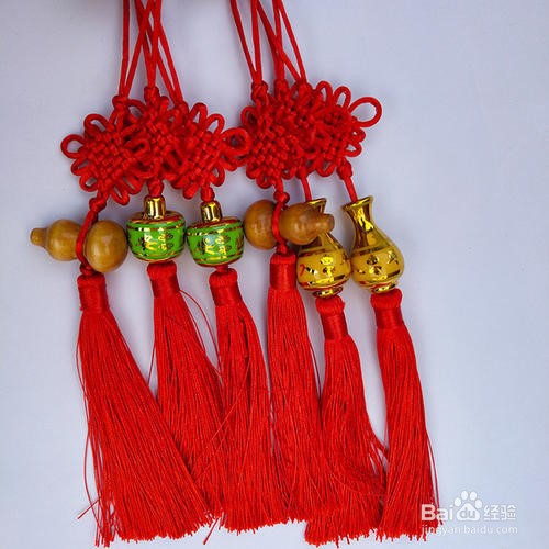 中国结编彩色葫芦教程