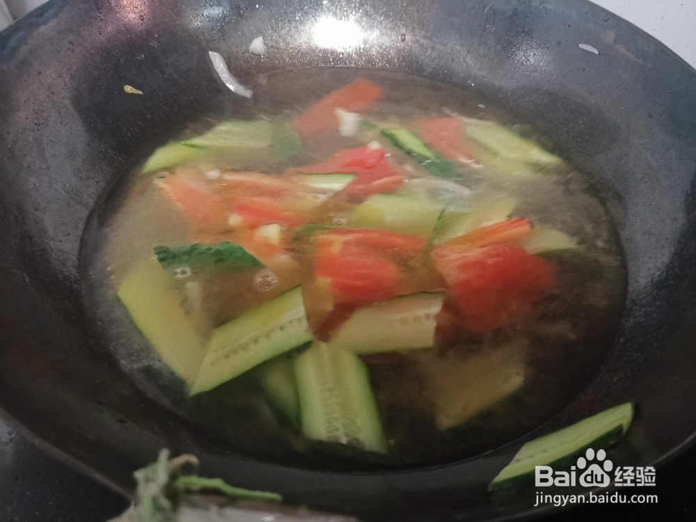 黄瓜柿子鸡蛋汤