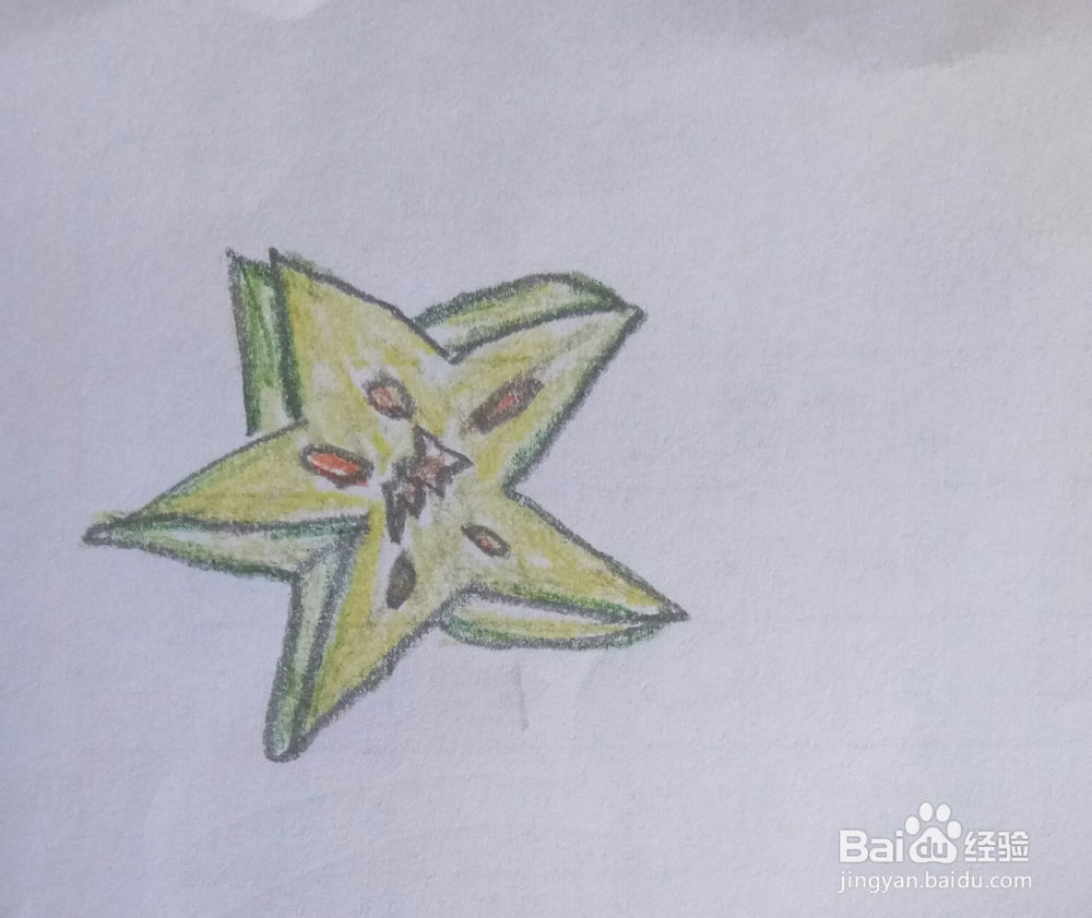 简笔画杨桃的画法11