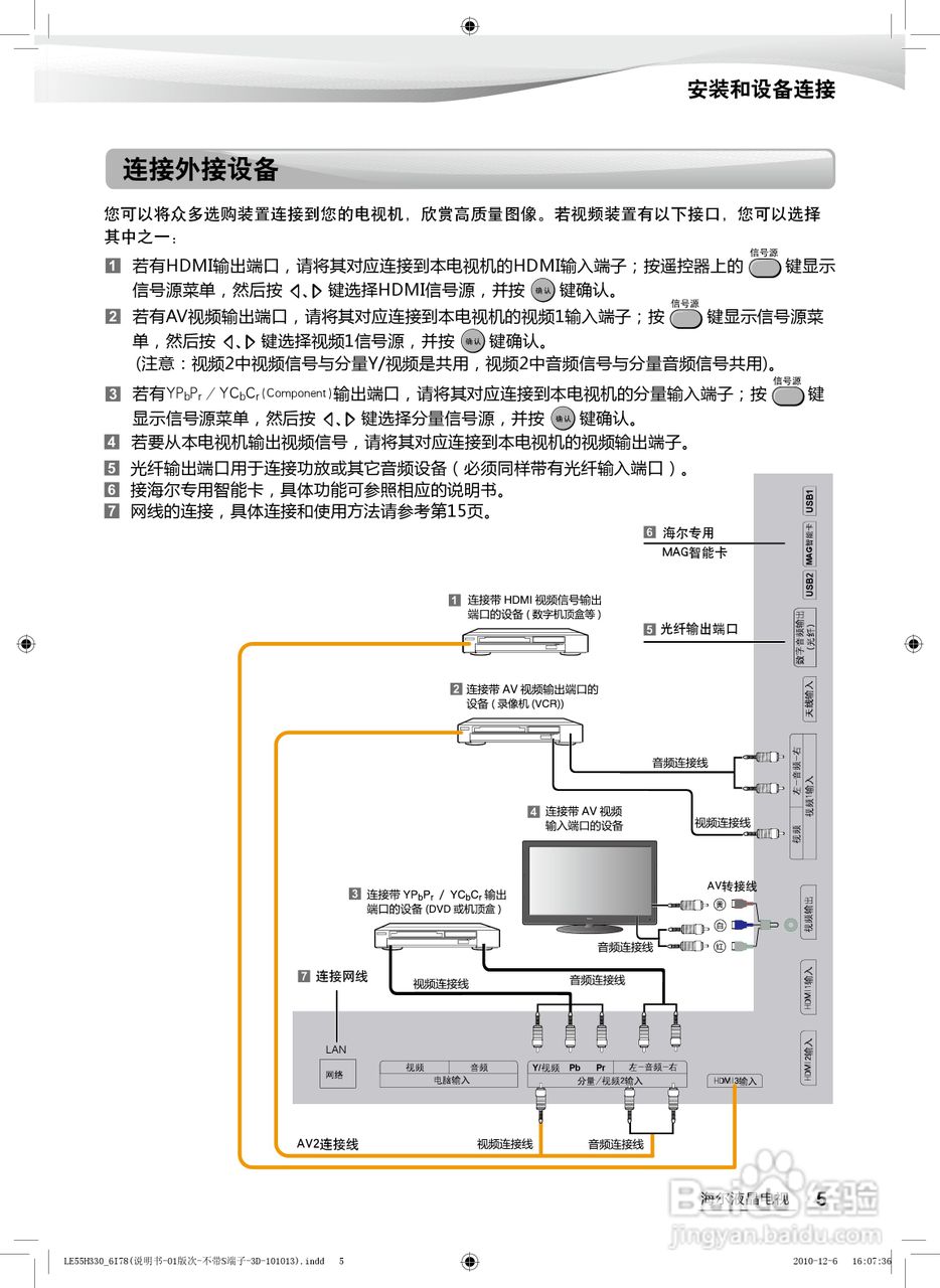 海尔LE55H330液晶彩电使用说明书:[1]