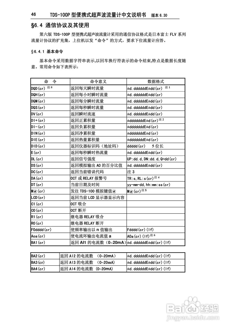 TDS-100P型便携式超声波流量计中文说明书:[5]