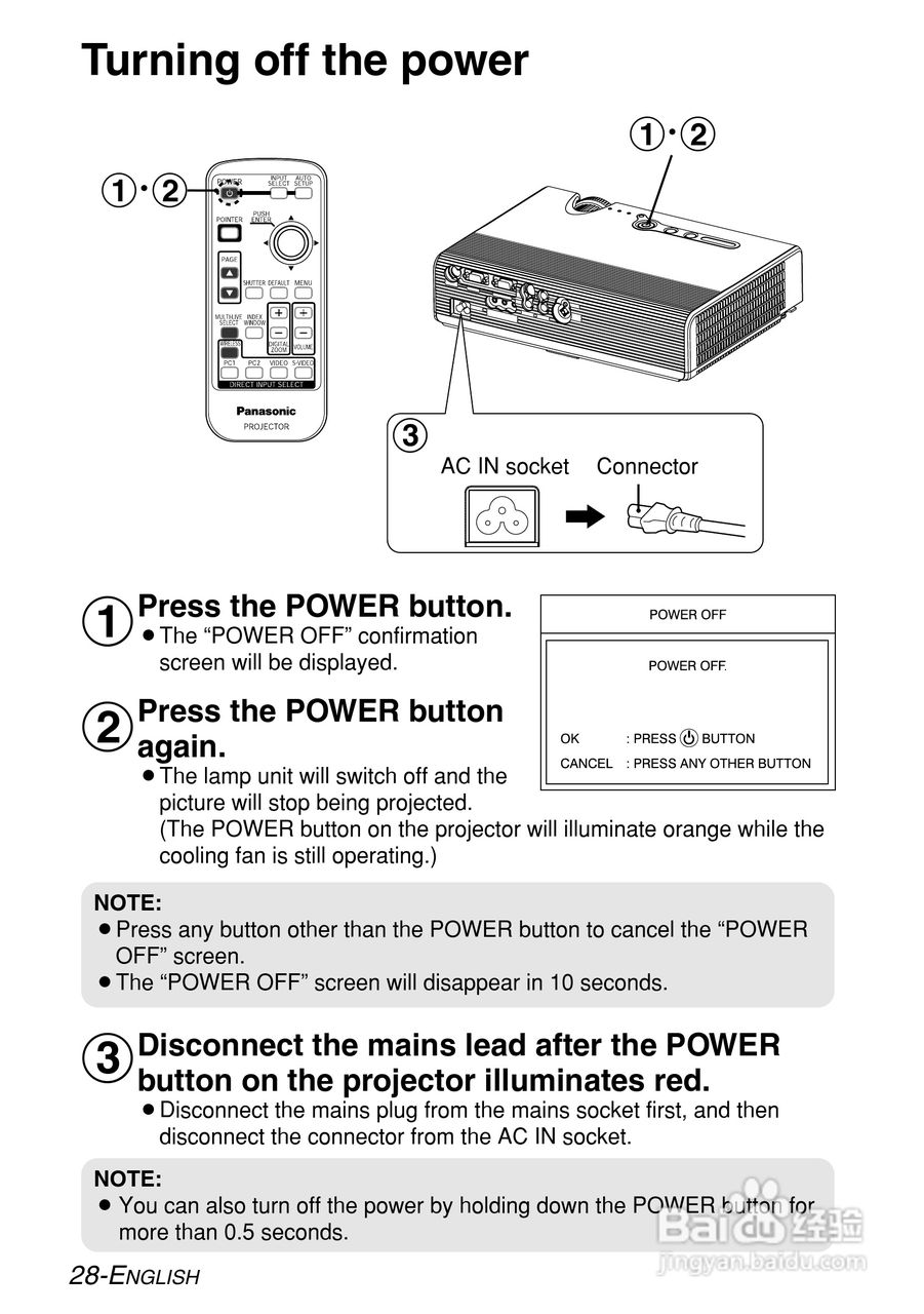 松下PT-LB55NTE投影机使用说明书:[3]