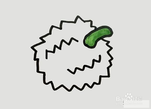 榴莲简笔画怎么画