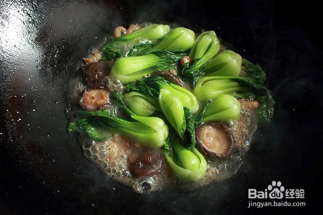 鲜美多汁海米油菜烧香菇