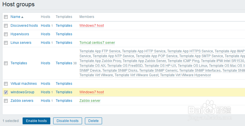 如何在zabbix的web管理中激活主机分组？