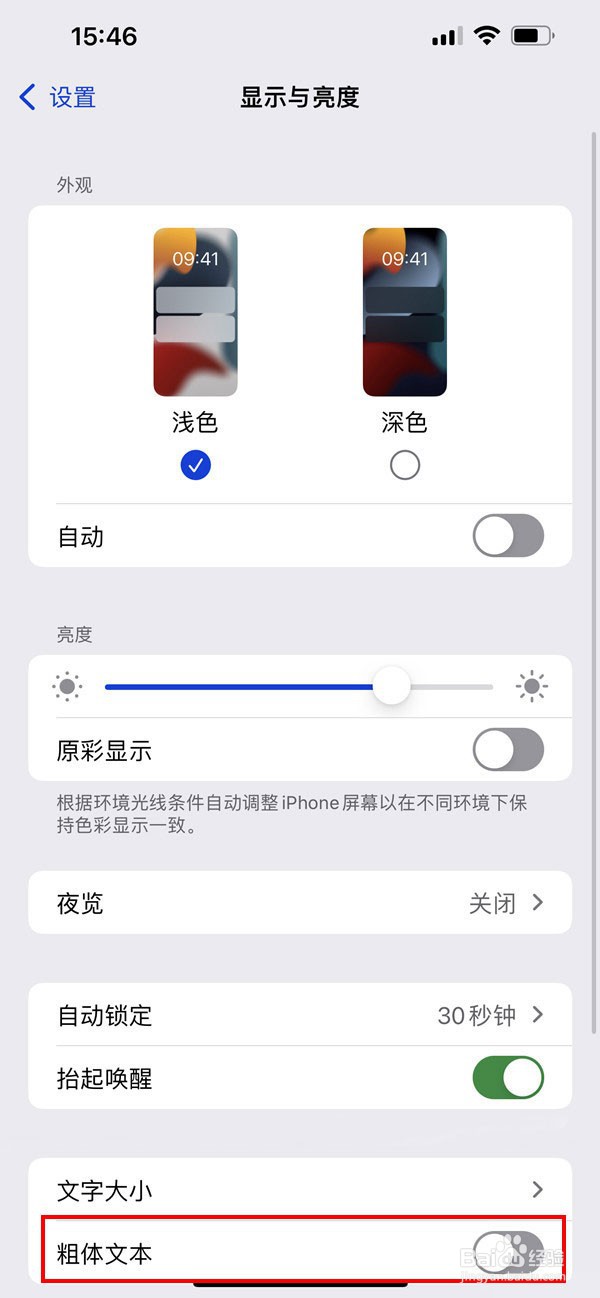 苹果手机设置粗体文本教程介绍