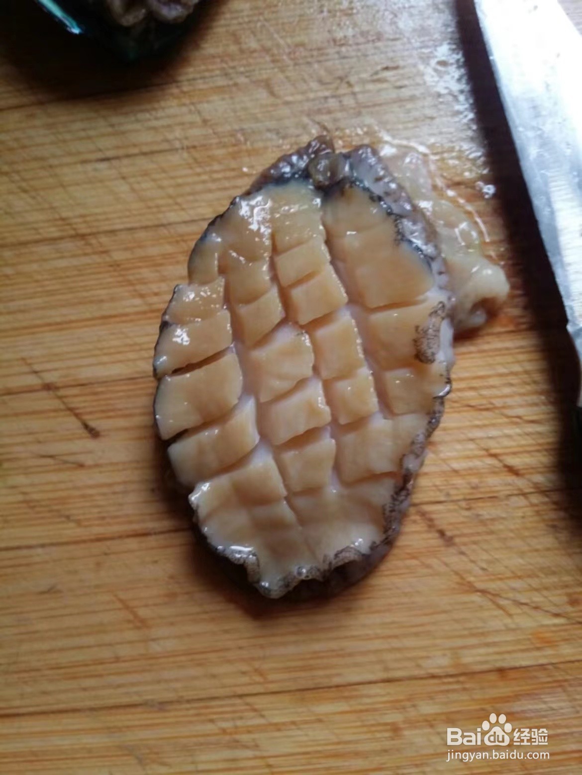 鲍鱼花刀怎么切花图片