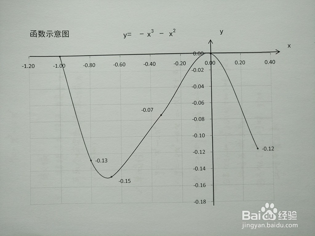 函数y=-x^3-x^2的图像
