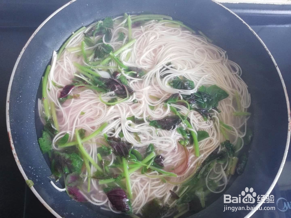 苋菜面条的做法
