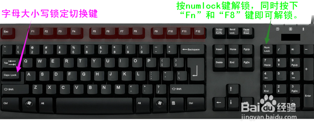 键盘锁定怎么解锁