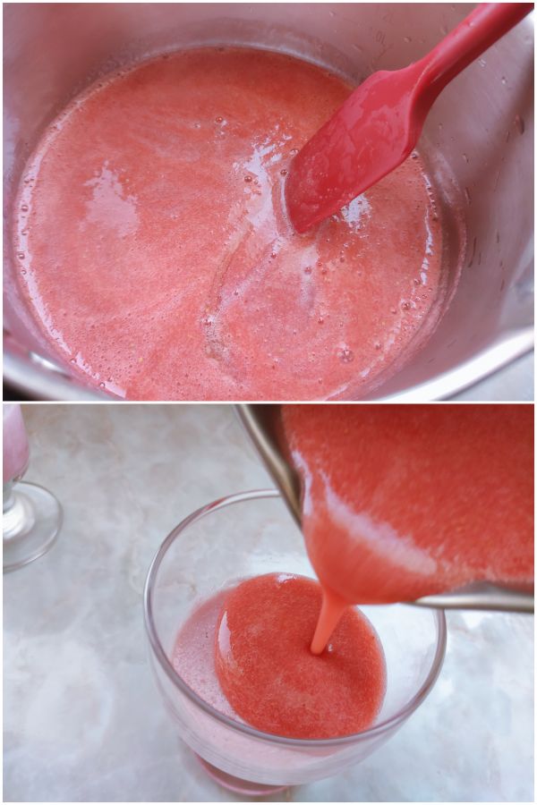 三色草莓果冻布丁