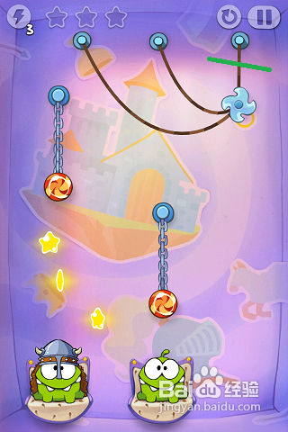 割绳子之时光之旅三星攻略：[2]第一大关6-8关