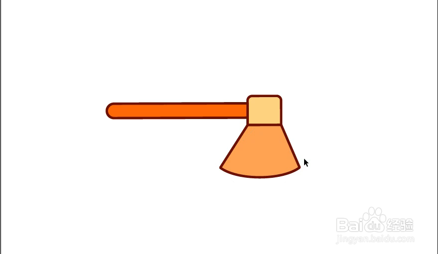 怎样在illustrator中绘制斧头小图标