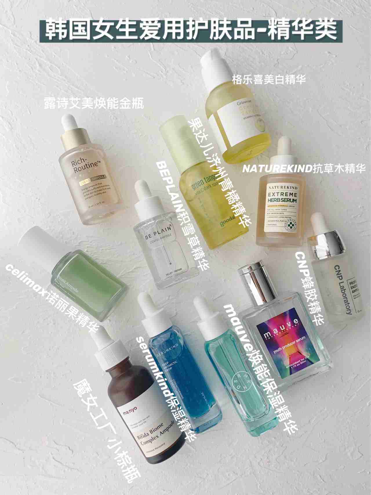 购物分享，韩国女生真正爱用护肤品-精华