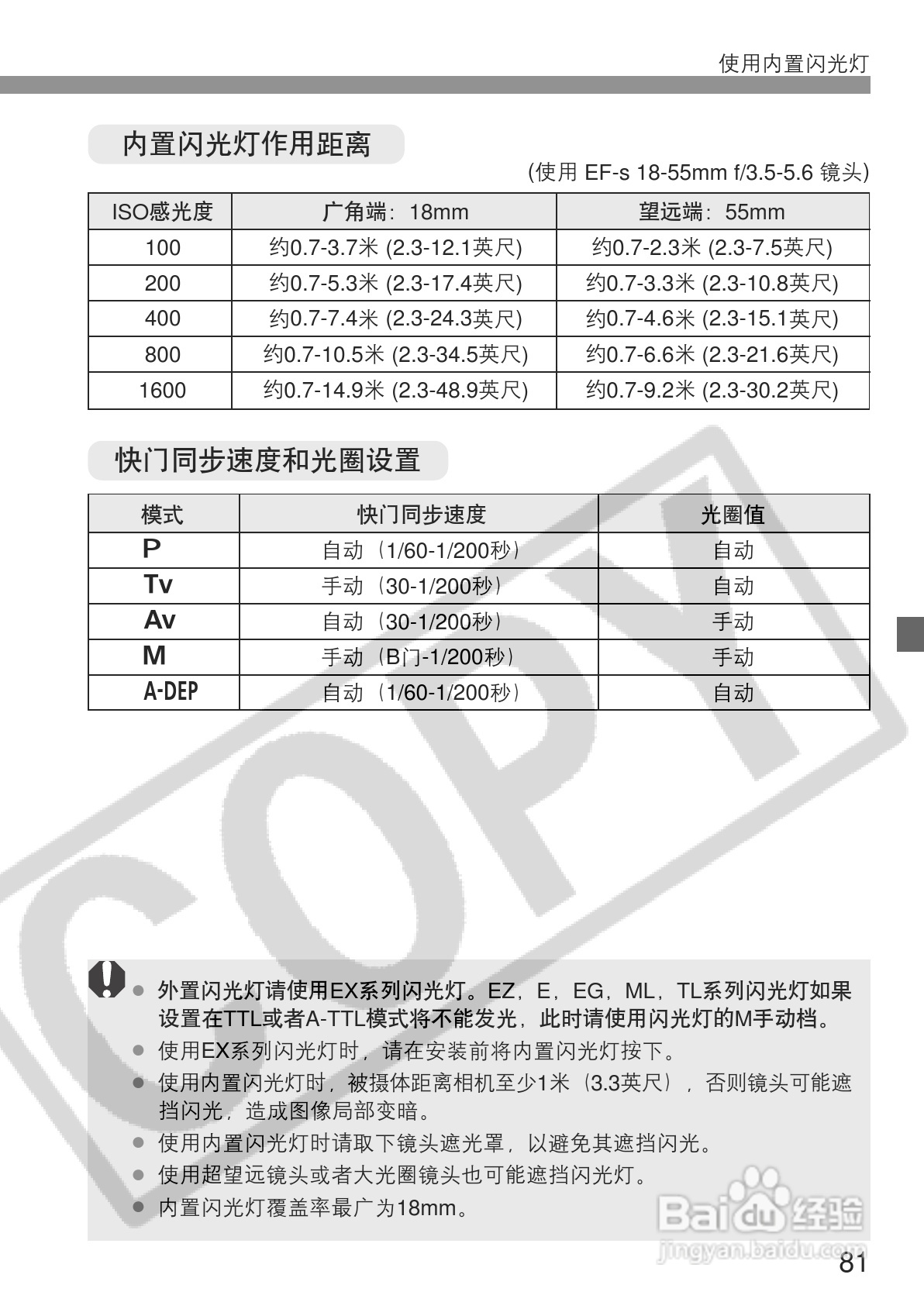佳能EOS 300D数码相机使用说明书:[9]