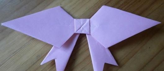 手工蝴蝶结折纸教程