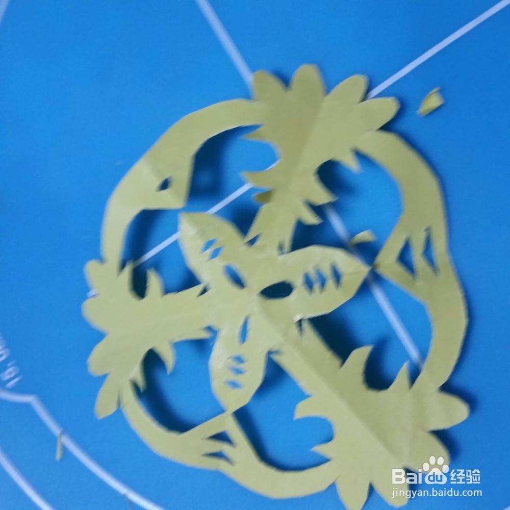 荷花团花剪纸教程