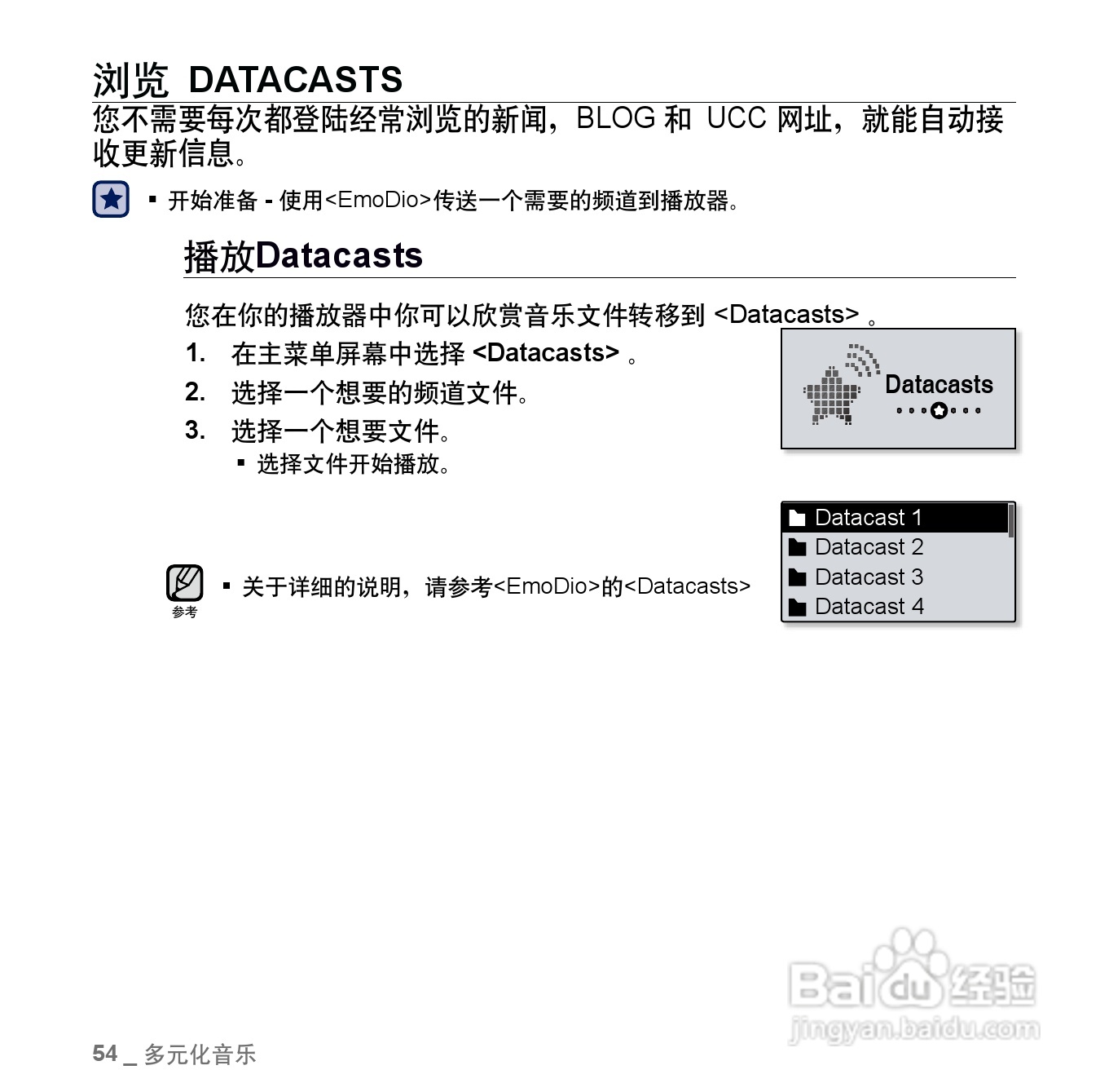 三星YP-U5 MP3播放器使用说明书:[6]