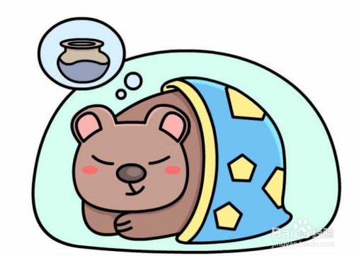 冬眠的动物简笔画