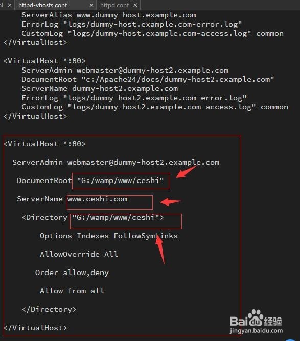 Windows本地安装wamp如何配置多域名绑定访问