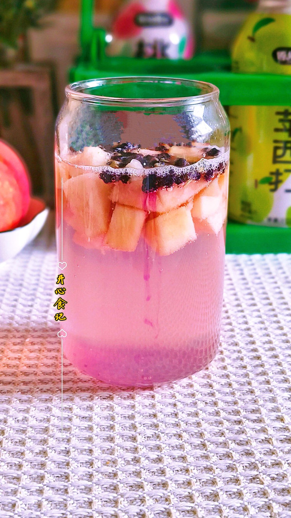 夏天专属黑枸杞蜜桃西打