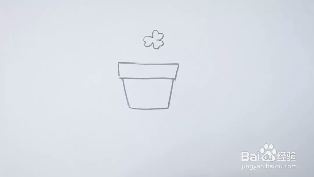 怎么画盆栽三叶草