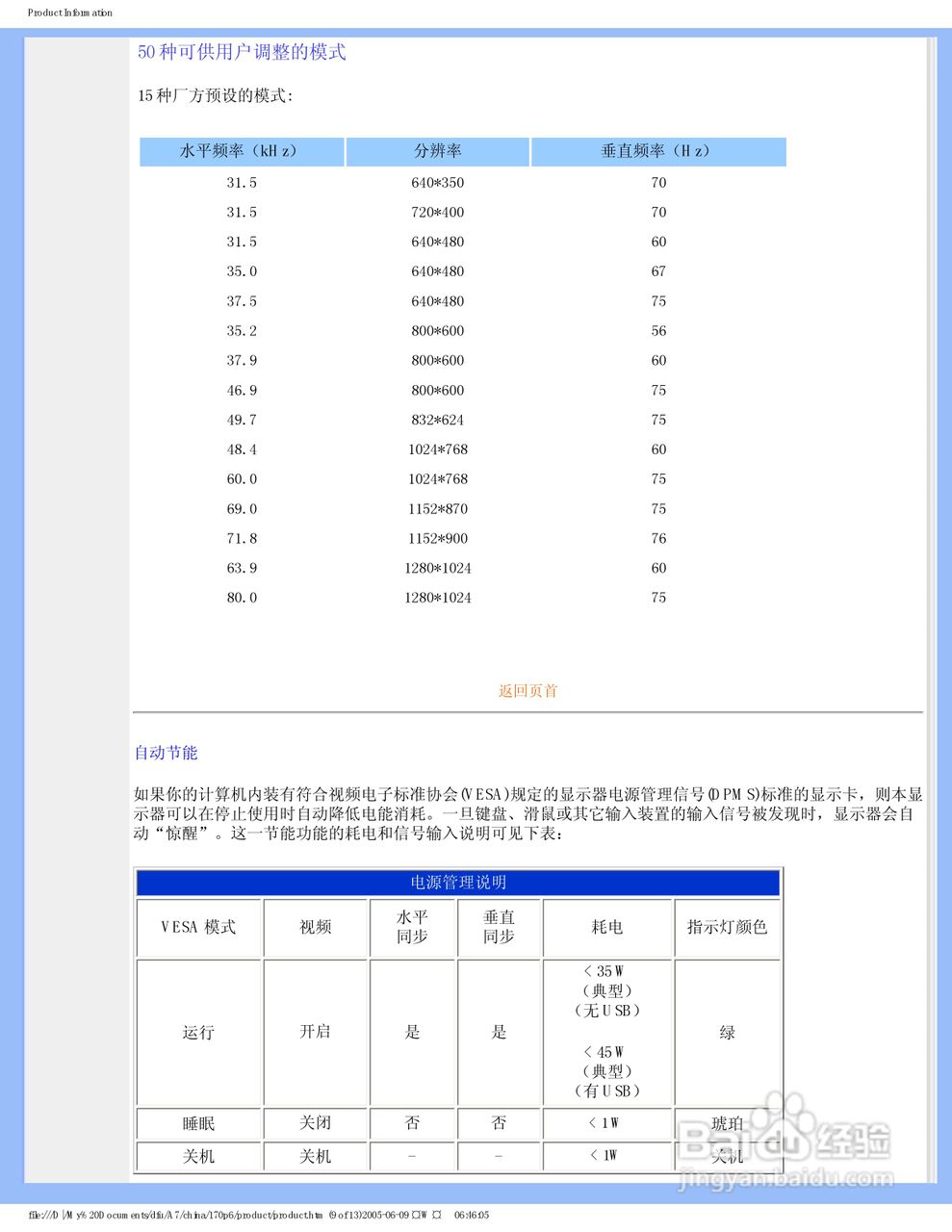 飞利浦170P6EB/93液晶显示器使用说明书:[2]