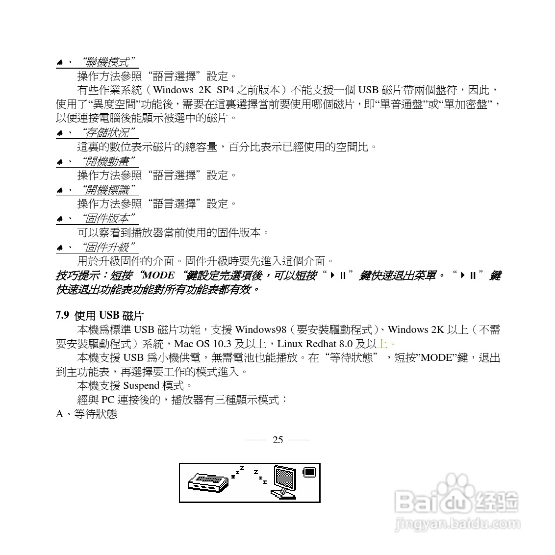 旺德电通WD-2902(5) MP3数位随身听说明书:[3]