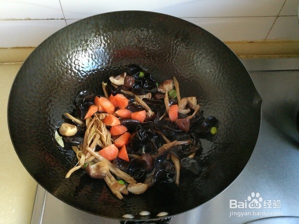 家常菜-烤麸烩菜