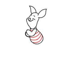 简笔画--如何画Disney维尼熊中的piglet
