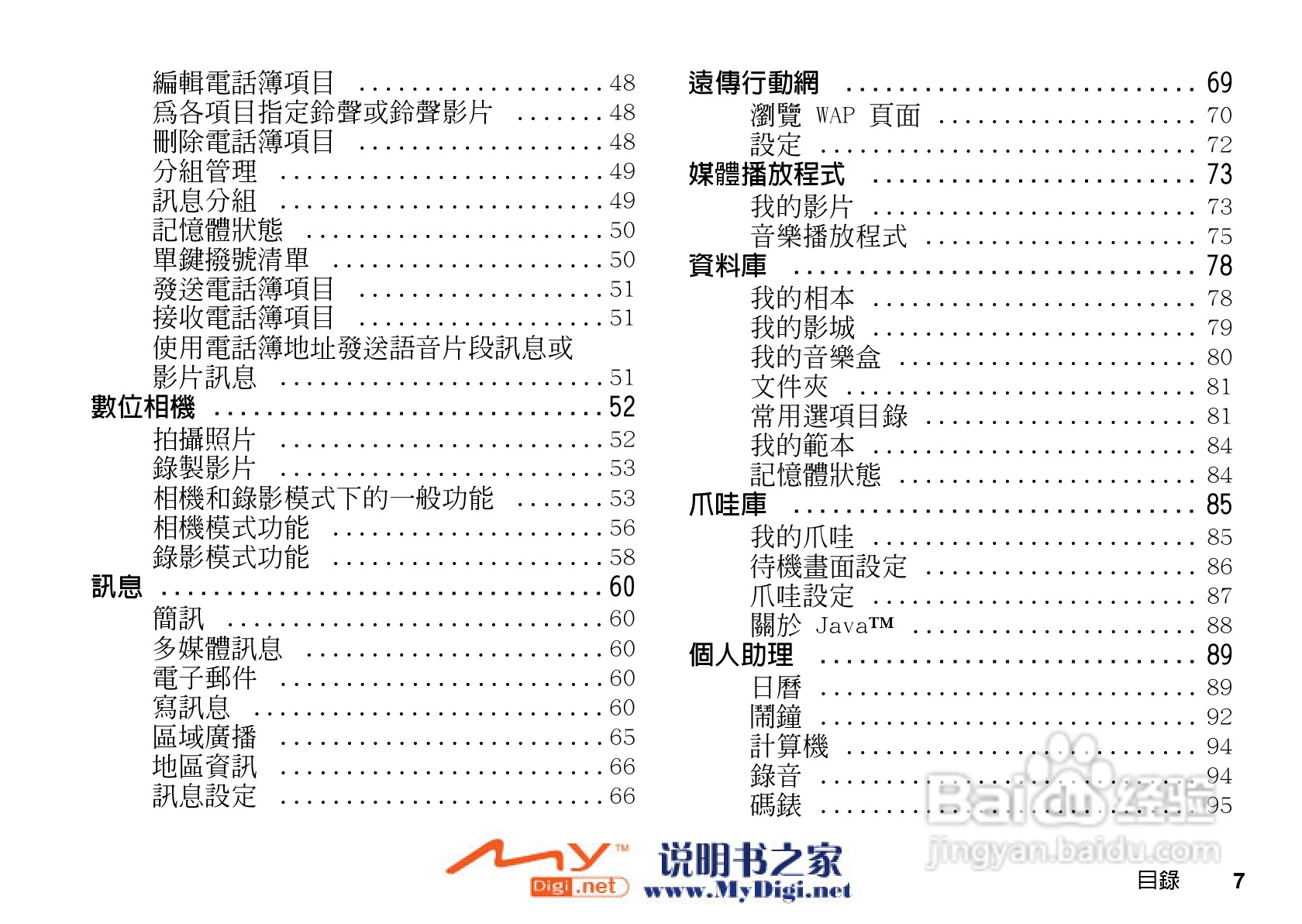 夏普WX-T71手机使用说明书:[1]