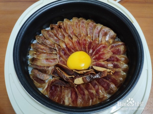 腊肠蒸米饭的做法
