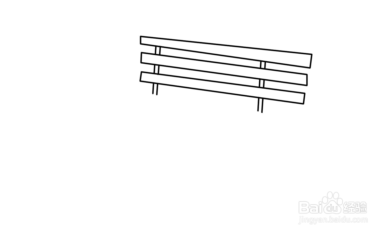 简笔画长凳怎么画?