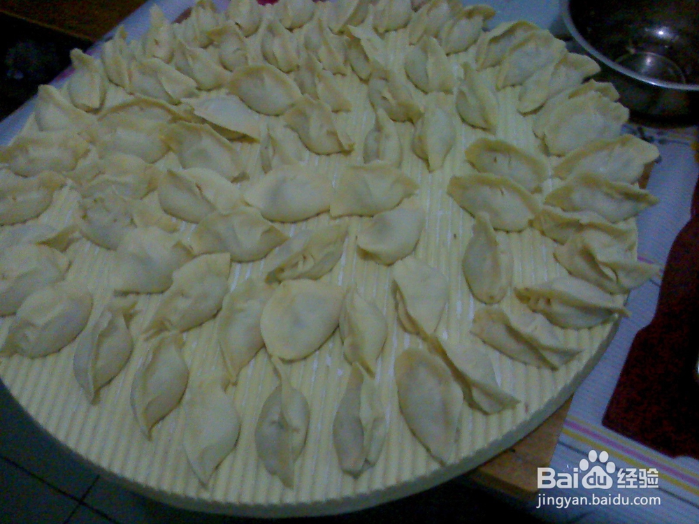 怎样包年三十猪肉酸菜馅饺子--包饺子