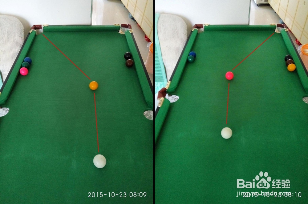 用最低成本练习台球进球点记忆和击球姿势方法