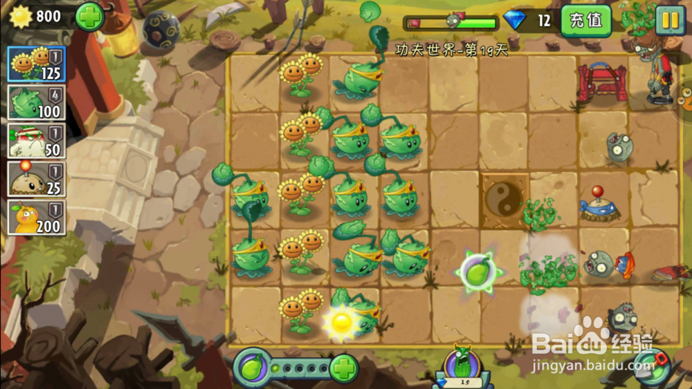 植物大战僵尸2功夫世界19天攻略
