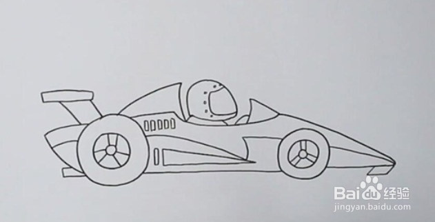 赛车手简笔画方程式图片