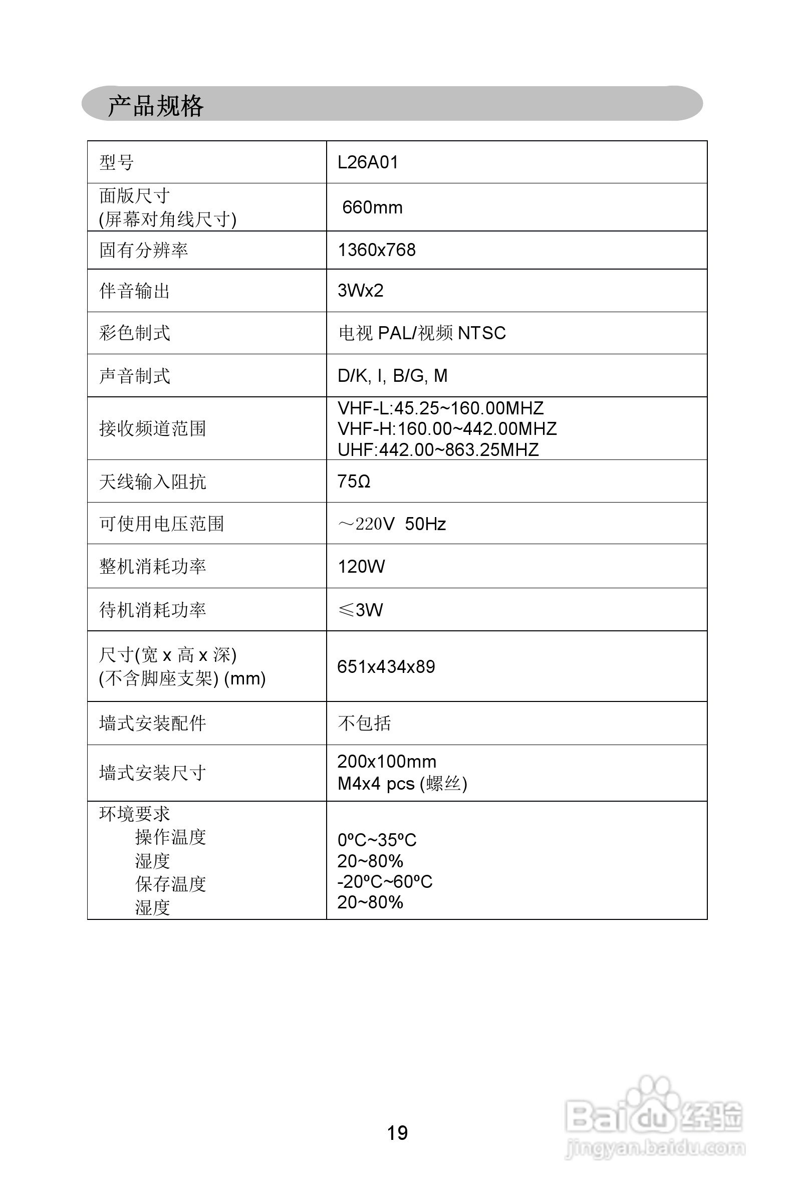 熊猫电子L26A01液晶彩色电视机说明书:[3]