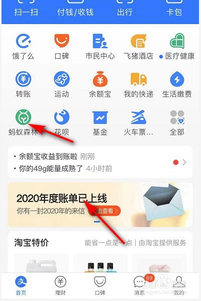 支付宝怎么查看2020年账单