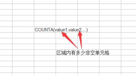 excel counta函数使用方法或计算非空单元格个数