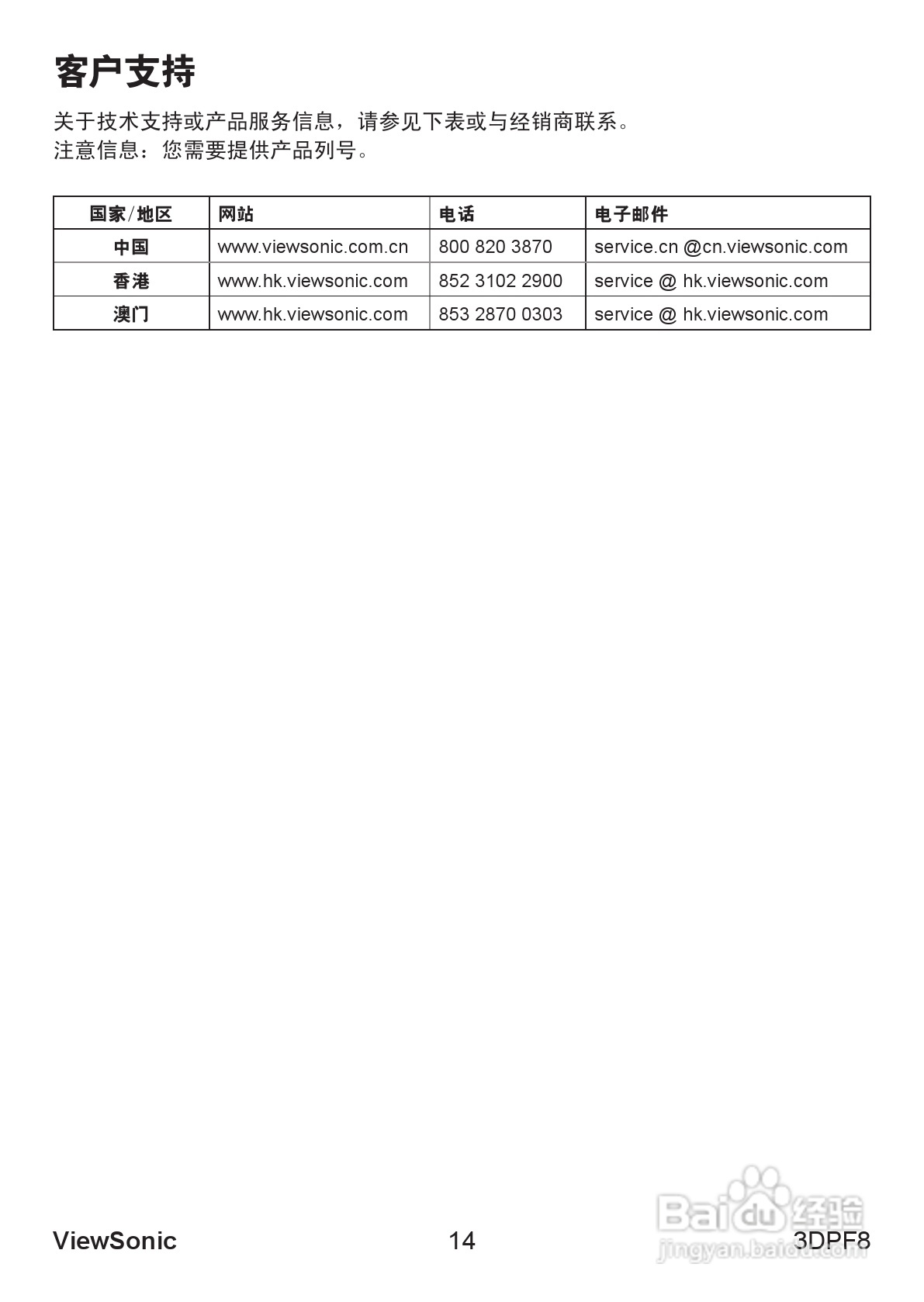 ViewSonic优派3DPF8照相机说明书:[2]