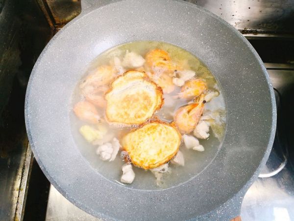 虾干鸡蛋姜醋汤