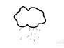 简笔画怎么画天气图标，雷雨天气
