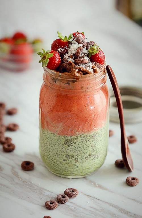 抹茶布丁,草莓芭菲