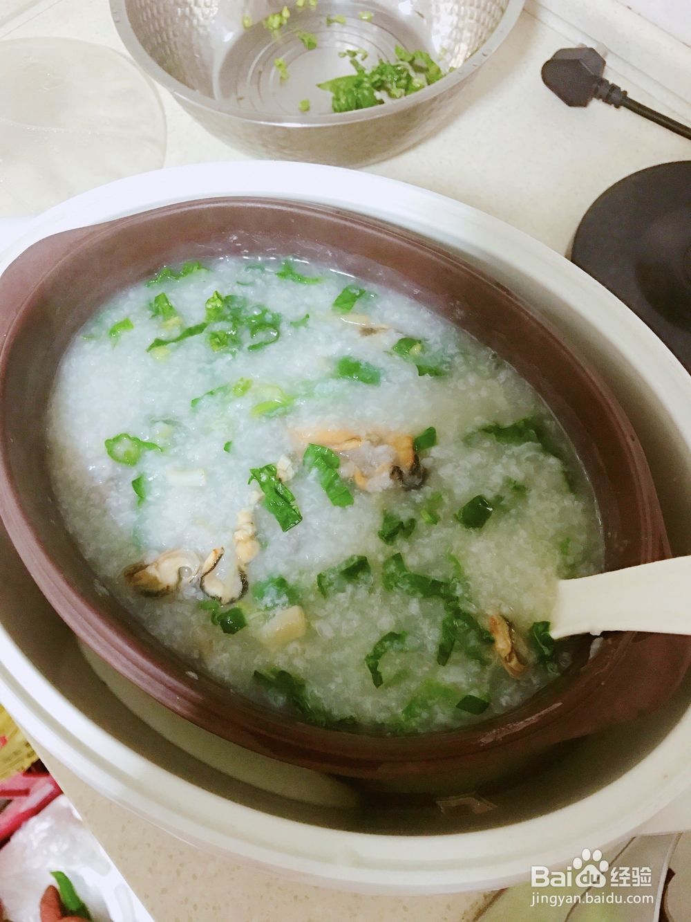 小白也能成功的干贝淡菜粥