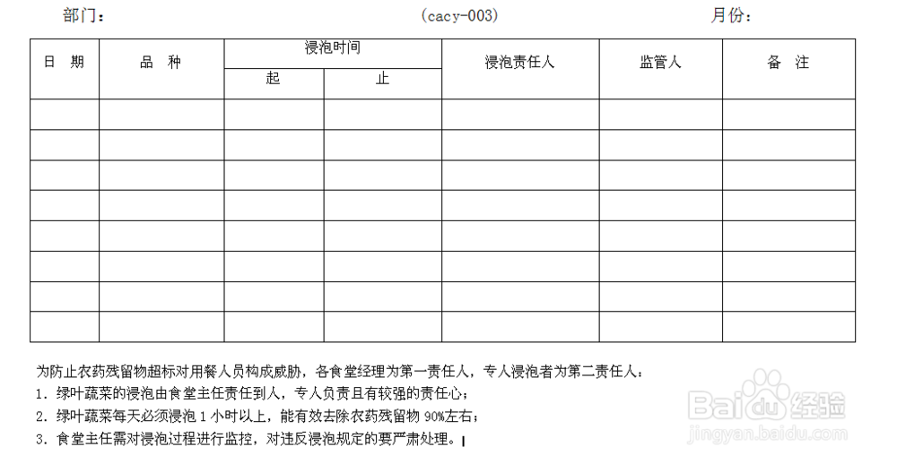 绿叶蔬菜浸泡责任表怎么填-003
