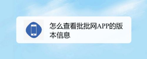 怎么查看批批网APP的版本信息