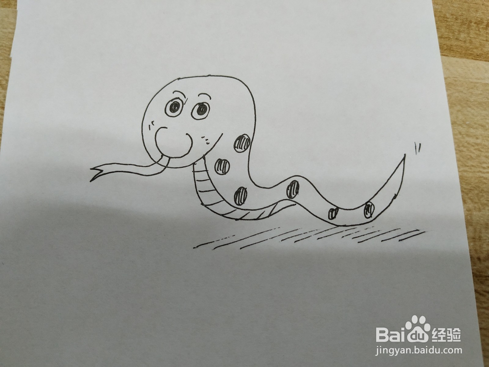 小蛇简笔画怎么画，怎么画吐舌头的蛇？