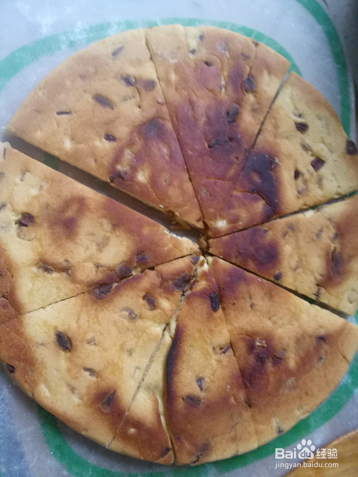 玉米红枣葡萄干发面饼(老面)